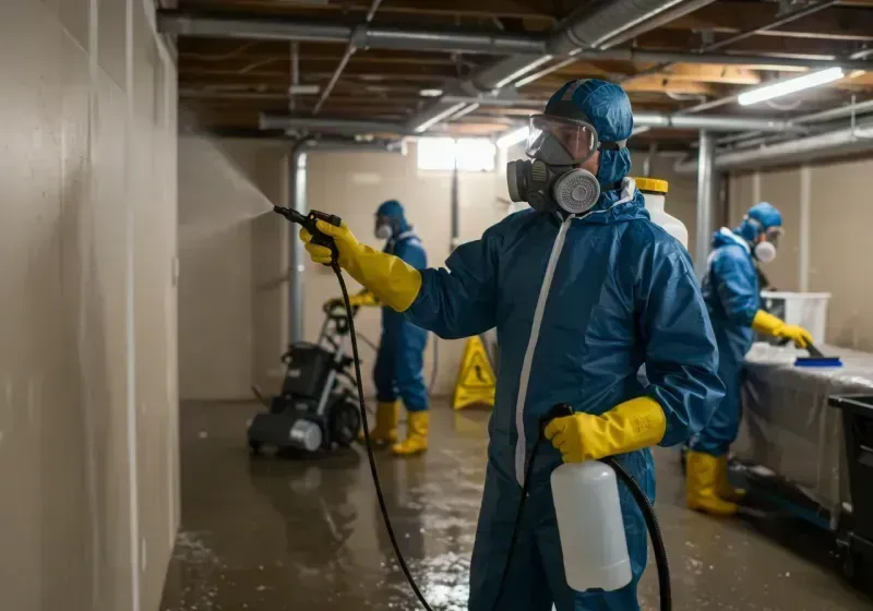 Basement Sanitization and Antimicrobial Treatment process in East Helena, MT